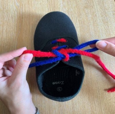 How to tie shoe laces using the bunny ears method - Buckinghamshire ...