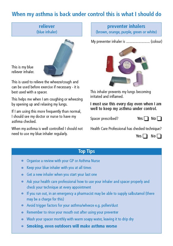 How To Treat Your Wheeze Asthma - Buckinghamshire Healthcare Nhs Trust